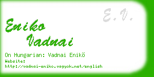 eniko vadnai business card