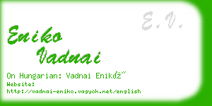 eniko vadnai business card